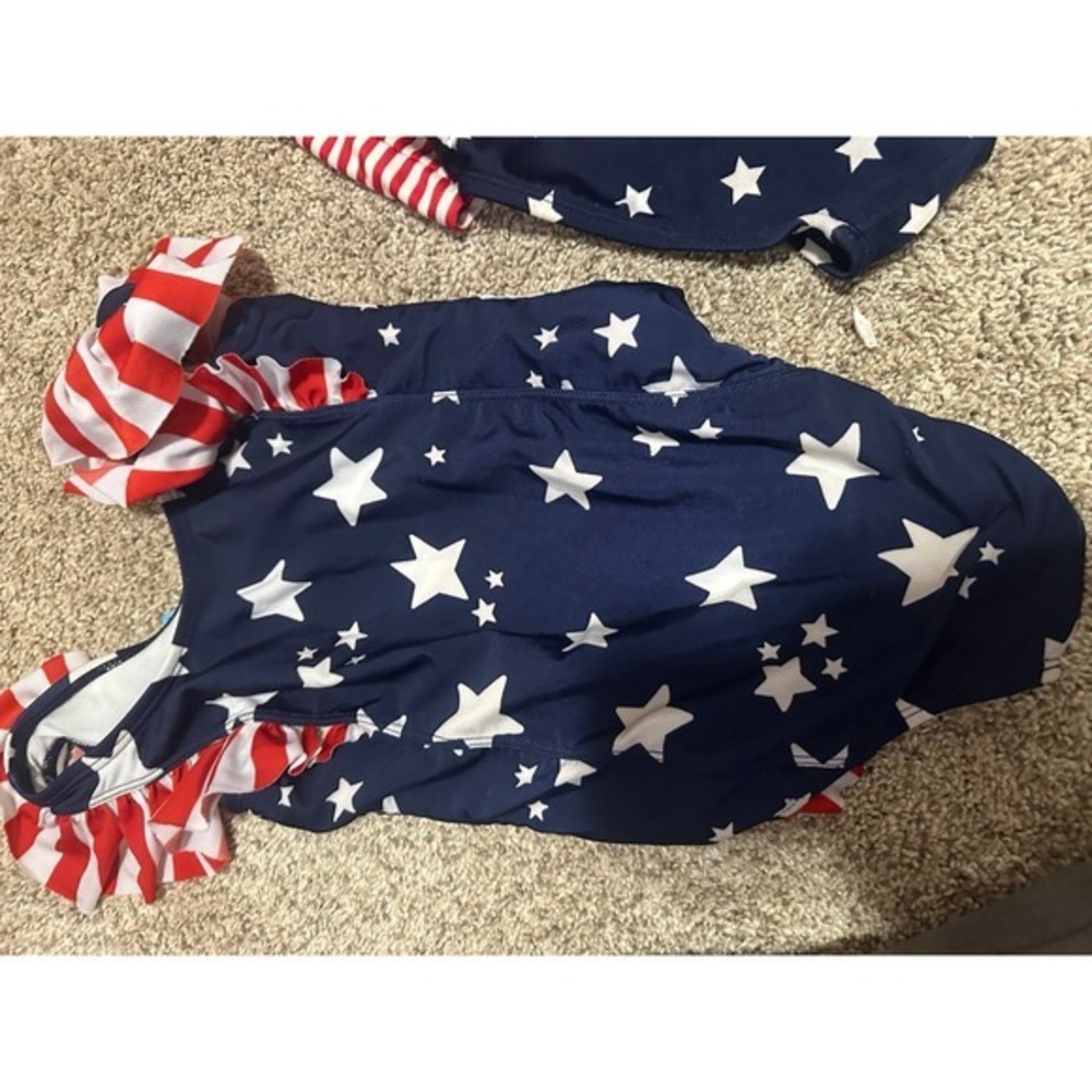 Girls patriotic Bathing suit‎ Lot, 4T&5T. Americana Holiday - Picture 7 of 7